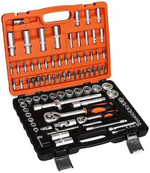 Kendo 90593 Комплект Кестени с Орехчета 1\4" и 1\2" 94 Бройки