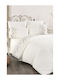 SteweHome Σετ Παπλωματοθήκη Βαμβακερή 200x220cm Διπλή με 2 Μαξιλαροθήκες Κρεμ