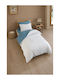 SteweHome Set Huse Pentru Pilote 100% Bumbac 160x220cm Simplă Cu Față De Pernă În Dungi