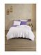 SteweHome Σετ Παπλωματοθήκη 200x220cm Διπλή με 2 Μαξιλαροθήκες Ριγέ