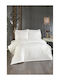 SteweHome Σετ Παπλωματοθήκη 200x220cm Διπλή με 2 Μαξιλαροθήκες Μπεζ