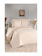 SteweHome Duvet Cover Set 200x220cm Double With 2 Pillowcases Brown