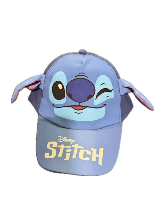 Disney Παιδικό Καπέλο Jockey Υφασμάτινο Stitch Μπλε