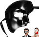 Smd Misterio Mască Bdsm Fantoma Neagră Roleplay Mască Semifacială Reglabilă Unisex Neagră