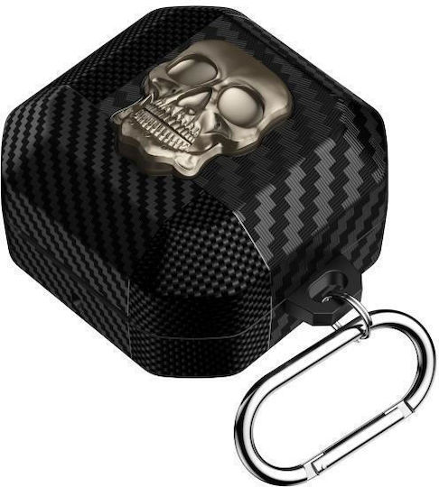 Protective Bluetooth Earbuds Case Carbon Fiber Pattern Galaxy Buds4 Buds4 Pro Gold