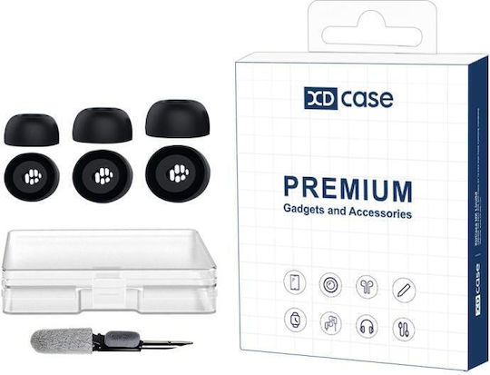 Huawei Freebuds Pro 5 4 3 2 Xdcase 3 Pairs Replacement Silicone Earbuds Size S M L Cleaning Brush Random Black