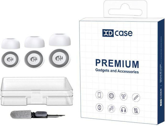 Huawei Freebuds Pro 5 4 3 2 Xdcase 3 Ζεύγη Ανταλλακτικών Σιλικονούχων Ακουστικών Μέγεθος S M L Βούρτσας Καθαρισμού Τυχαίο Διαφανές Λευκό