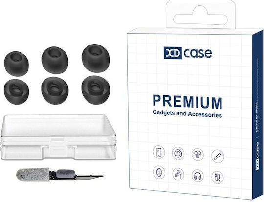 Jbl Tune Buds Buds 2 225tws Xdcase 3 Ζεύγη Ανταλλακτικών Σιλικονούχων Ακουστικών Μέγεθος S M L Βούρτσας Καθαρισμού Τυχαίο Μαύρο