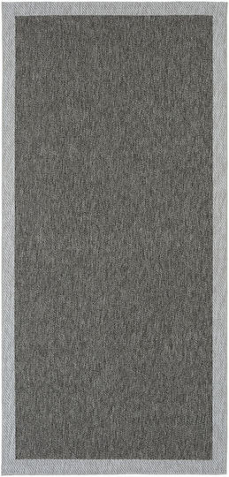 SteweHome Kitchen Runner Mat with Non-Slip Backing Gray 80x150cm