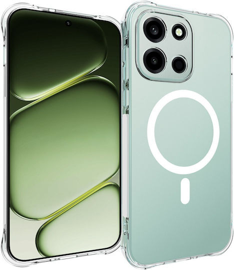 Magnet Umschlag Rückseite Silikon Transparent (OnePlus Nord 6)