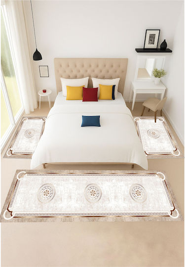 SteweHome Seturi Moderne De Covoare Pentru Dormitor Roz STE-028350-V63423-213573 3 Bucăți
