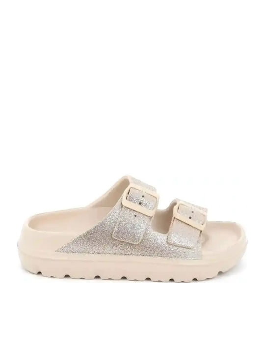 Women's Flat Sandals Flatforms Gold