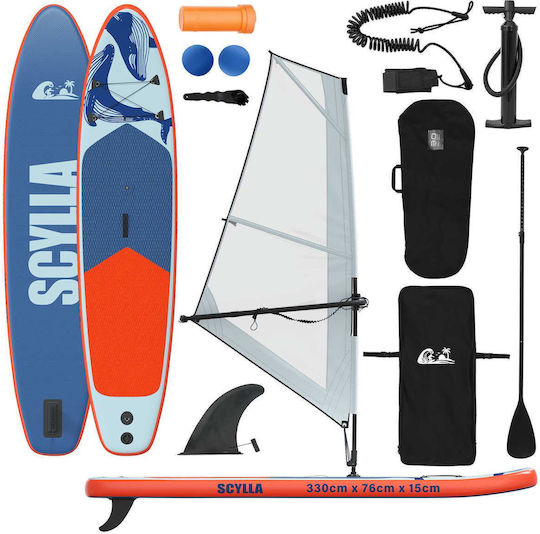 vidaXL Scylla Φουσκωτή Σανίδα SUP με Μήκος 3.3m Μπλε