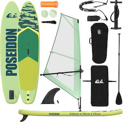 vidaXL Poseidon Inflatable SUP Board Green