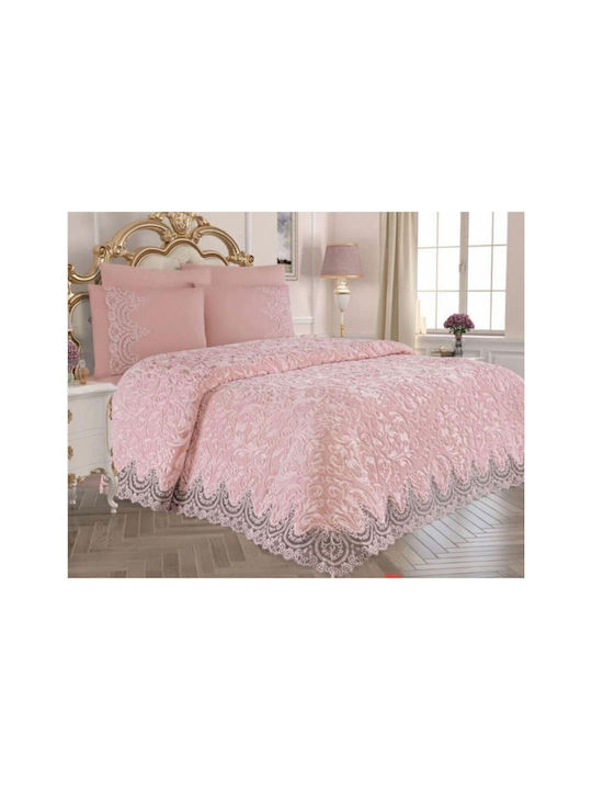 SteweHome Set Double Blanket 240x260cm Pink