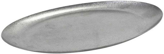 Yuk Oval Stainless Steel Silver Serving Platter 22x12cm