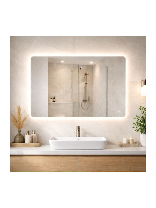 Savvopoulos Xenon Bathroom Mirror Led Touch 100x70cm