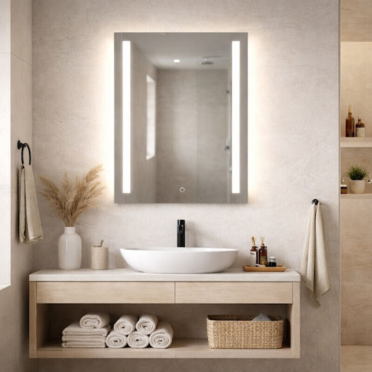 Savvopoulos Venice Ii Огледало За Баня LED Touch 80x70cm