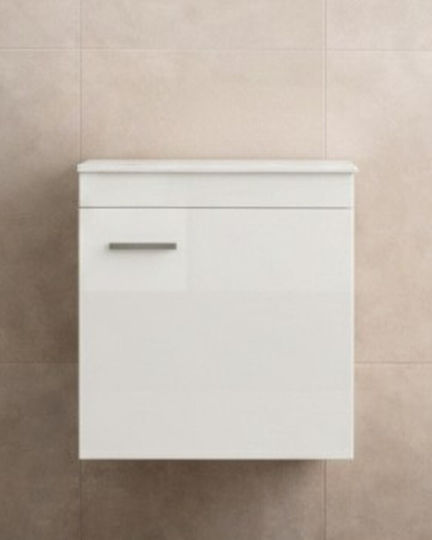 Savvopoulos Emily 50 Vanity Unit Without Sink L49xD29xH55cm Glossy White