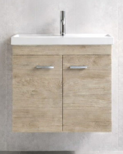 Savvopoulos Emily 60 Πάγκος με Νιπτήρα Μ60xΒ45xΥ55cm Grey