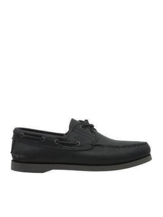 Chicago Ανδρικά Μοκασίνια σε Μαύρο Χρώμα