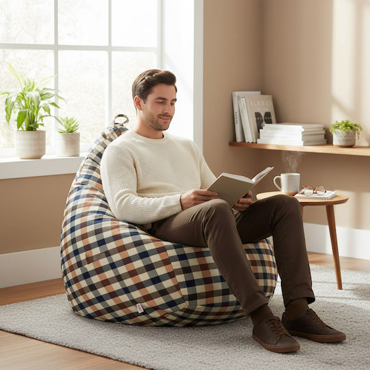 Bean Bag Chair Pear Waterproof Plaid 70x80cm Bean Bag Chair Pear Waterproof Plaid 70x80cm