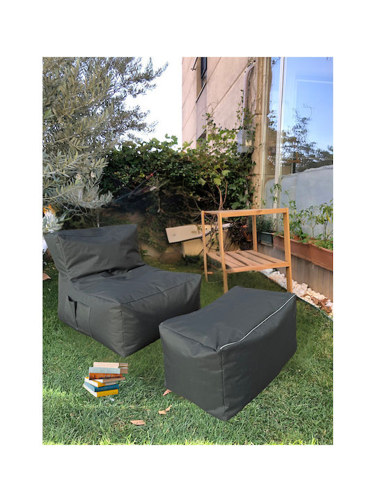 Bean Bag Pear Waterproof Gray 75x65x70cm