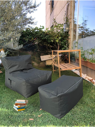 Bean Bag Pear Waterproof Gray 75x65x70cm