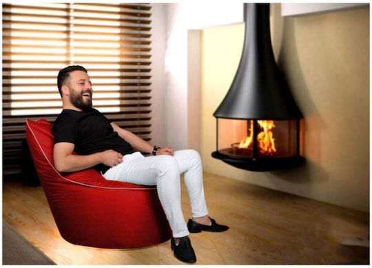 Pouf Sessel Weiß