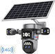 Taggo TAG621-SOLAR-4G-10X-12MP-GREY-1PANOU Cameră Supraveghere IP Quad 4G 12MP Impermeabilă cu Baterie cu Comunicare Bidirecțională și Obiectiv 4mm Gri