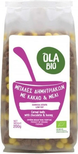 Μπάλες Δημητριακών Κακάο Μέλι Δίχρωμες Olabio 200g Βιο