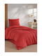 SteweHome Cotton Duvet Cover Set 160x220cm Single With Pillowcase Orange