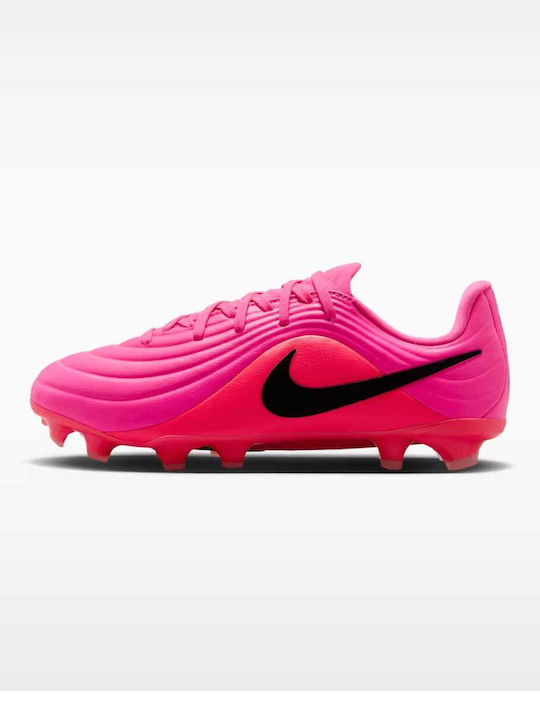 Tiempo FG/MG Kids Soccer Cleats and Shoes with Molded Outsole Pink