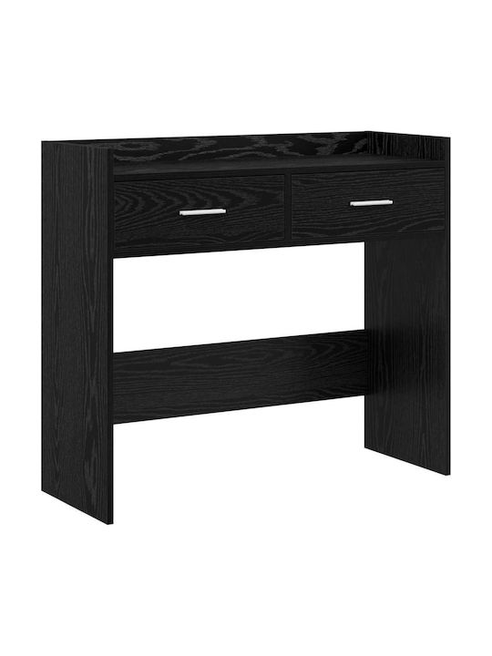 Wooden Console Black Oak L90xW35xH80cm