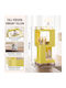 Square Metal Side Table with Wheels Yellow 35x35x70cm