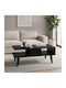 Rectangular Central Coffee Table Andros Wooden Sencron Black W90xD54xH39.6cm
