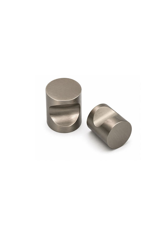 CMD Furniture Knob Made of Matte Nickel Metal Diameter 23mm 1600003N