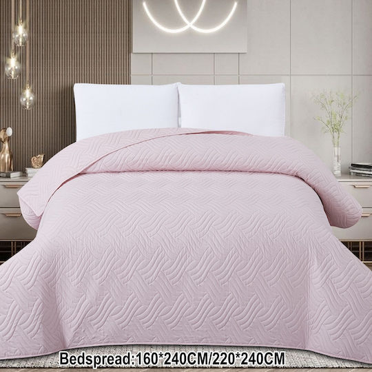 Xionoula Home Paturi & Cuverturi Pat Super King Roz Pudrat 220x240cm