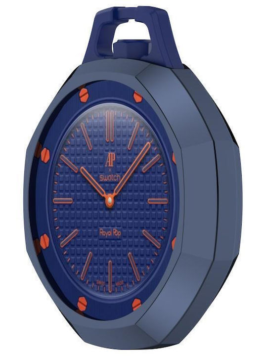 Protective Watch Case Swatch Royal Pop Electroplated TPU Full Coverage Midnight Blue