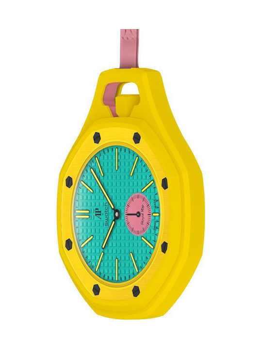 Swatch Royal Pop Audemars Piguet Μαλακή Προστατευτική Θήκη Σιλικόνης Ρολόι Κίτρινο