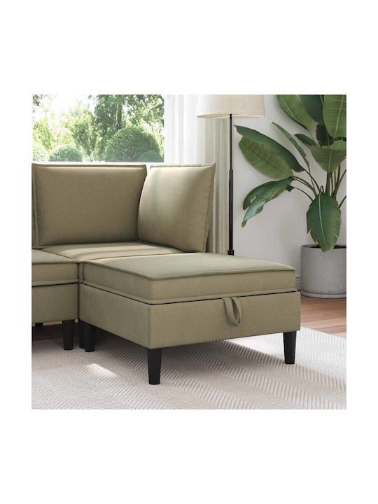Ecksofa Samt mit Stauraum Khaki 70x70x40cm