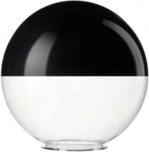Acrylic Ball Φ30 Transparent Half Painted Black Button Without Base Acrilux 2-ar350100010