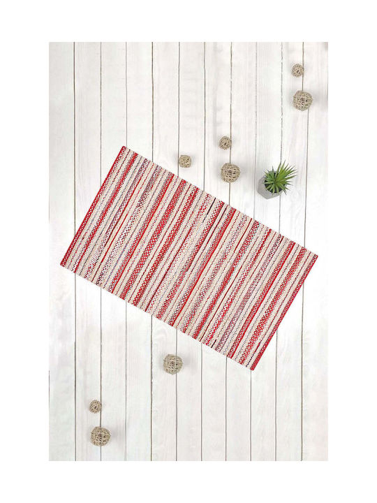 SteweHome Non-Slip Red Entrance Doormat 70x45cm