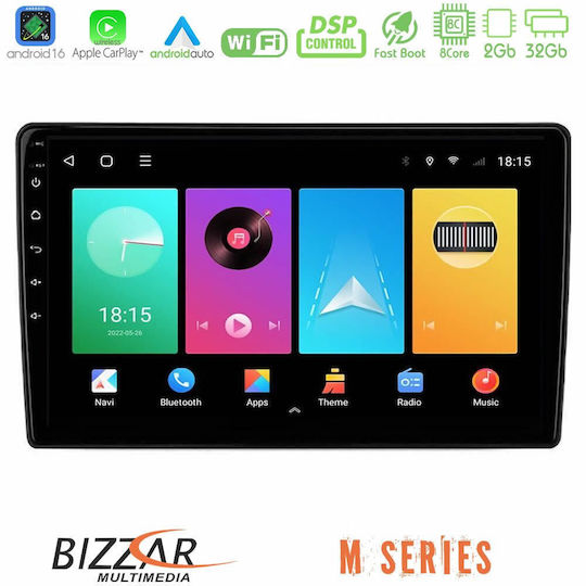 Bizzar Car Audio System for Alfa Romeo Brera / Spider 2006-2011 (Bluetooth/USB/WiFi/GPS/Apple CarPlay/Android Auto) with 9" Touch Screen