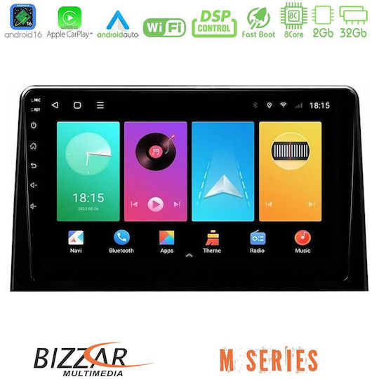 Bizzar Автомобилна Аудио Система за Peugeot Partner Opel Combo Fiat Doblo Toyota Proace Citroen Berlingo 2020 (Bluetooth/USB/Вграден Wi-Fi/GPS/Apple CarPlay/Android Auto) с Touch Screen 10"