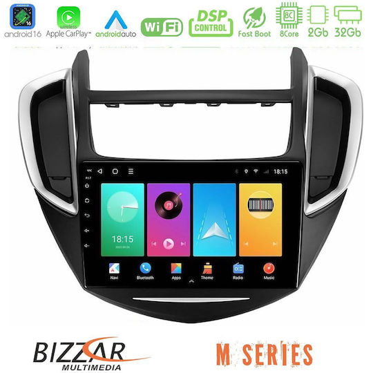 Bizzar Автомобилна Аудио Система За Chevrolet Trax 2013-2020 Bluetooth USB Вграден Wi-Fi GPS Apple CarPlay Android Auto С 9" Touch Screen