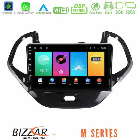 Bizzar Auto-Audiosysteme für Ford Ka 2016-2020 mit Touchscreen 9" (Bluetooth/USB/Eingebautes Wi-Fi / 3G/GPS/Apple CarPlay/Android Auto)