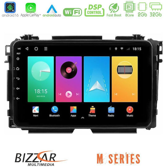 Bizzar Ηχοσύστημα Αυτοκινήτου για Honda HR-V 2014-2021 (Bluetooth/USB/WiFi/GPS/Apple-Carplay/Android-Auto) με Οθόνη Αφής 9"
