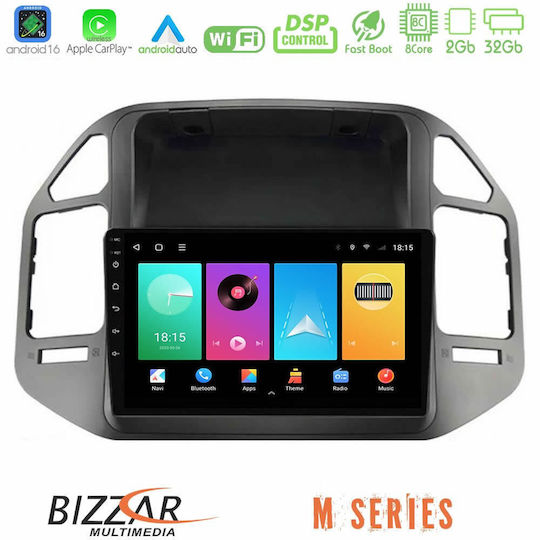 Bizzar Auto-Audiosystem für Mitsubishi Pajero 2002-2006 mit Touchscreen 9" Bluetooth USB WiFi GPS Apple CarPlay Android Auto