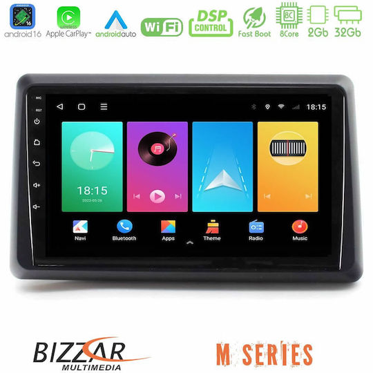 Bizzar Auto-Audiosysteme für Renault Express 2020 mit Touchscreen 9" Bluetooth USB Eingebautes Wi-Fi GPS Apple CarPlay Android Auto